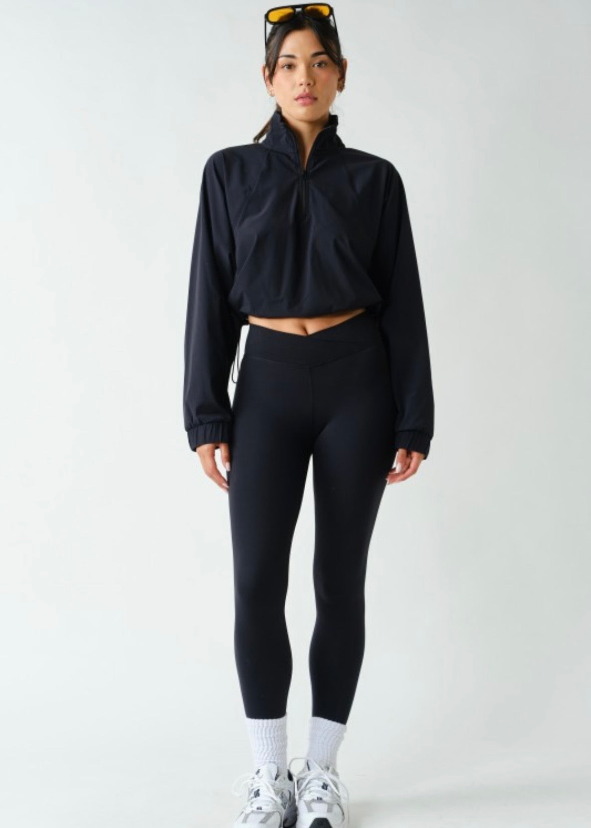 RunClub|half zip-black