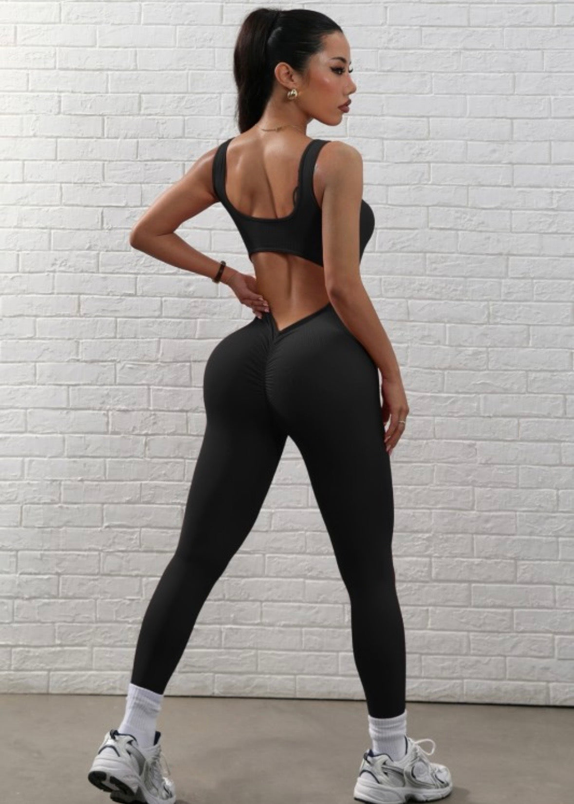 Spin-cycle|active jumpsuit-black