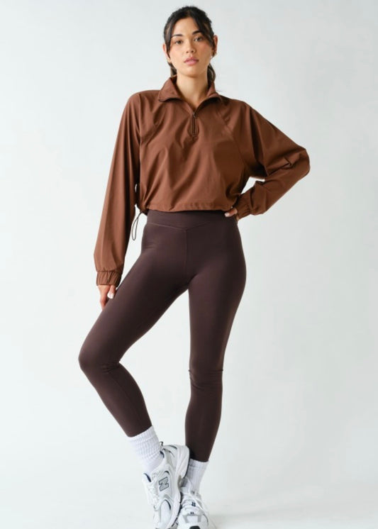 RunClub|half zip-brown