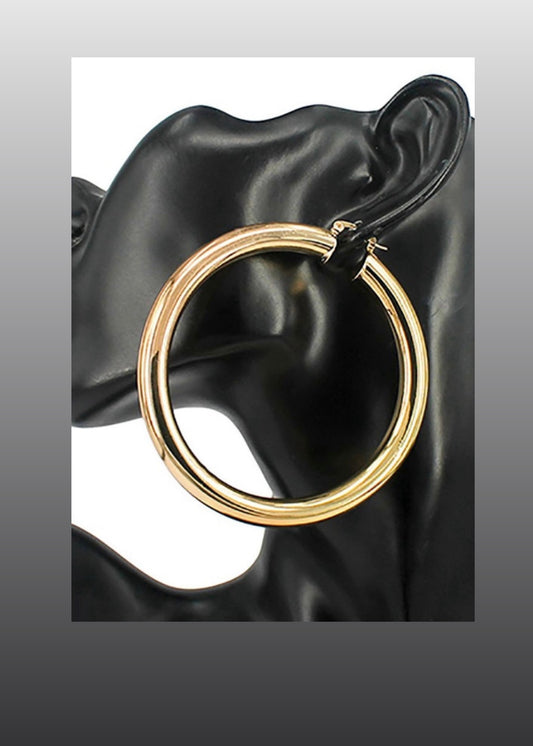 PUERTO RICAN REINA|hoop earring gold+silver
